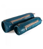 Set of 2 Leather Cases - Fine Finishes - 2 Sizes - Cylindrical Style