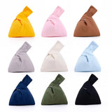 Japanese Style Knot Wrist Bag Solid Hand Bags Lady Purse