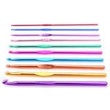 22 Aluminum Crochet Hooks Set with Case for Knitting Crafts