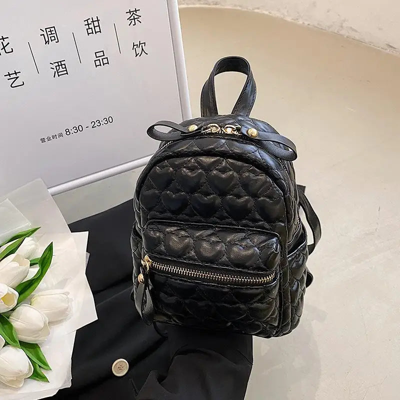 Pu Leather Shoulder Small Backpack Multi-function Ladies Phone Pouch Pack