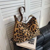 Leopard Print Women Single Shoulder Hobo Bag Cross Body Messenger Handbag