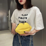 Sexy Lips Style Pu Ladies Clutch Bag Chain Purse Shoulder Bag