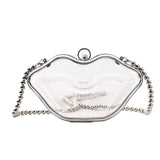Sexy Red Lips Party Clutch Evening Bag Chain Crossbody Bag Purses