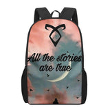 Shadowhunters 3D Print Book Bags Back to School Bag Set Boys Girls Kids Backpack