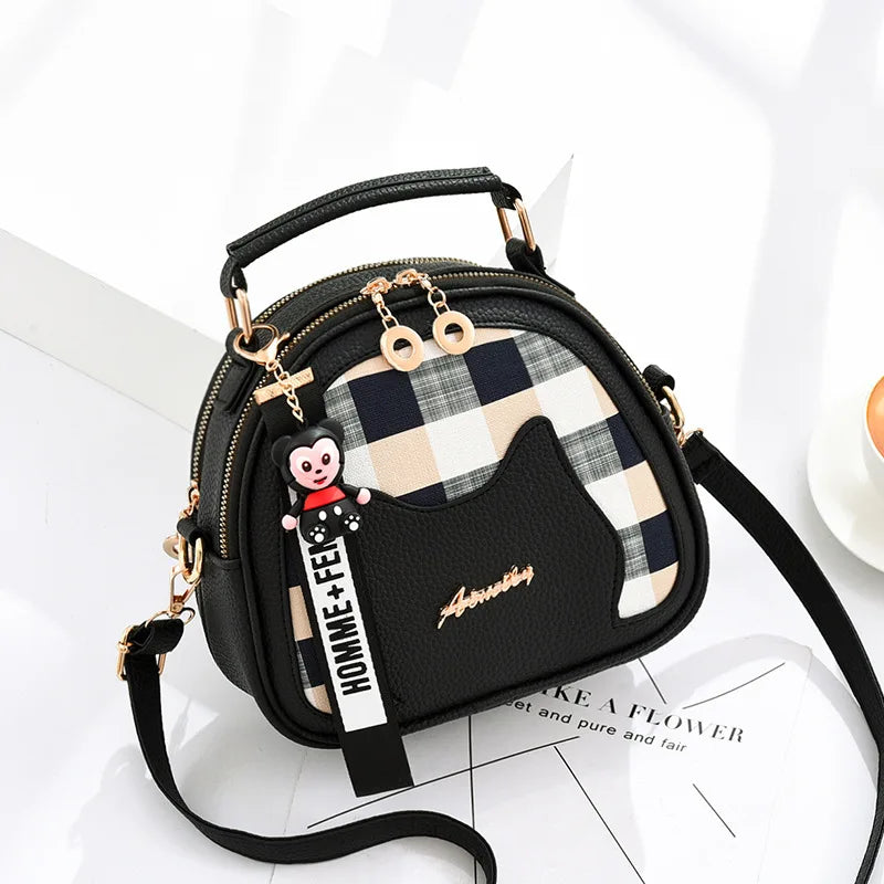 Shangxin Small Bag Women Ins Texture Handheld Crossbody Bag Mesh Red