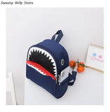 3D Cartoon Shark School Bag Girls Boys Backpack Shoulder Bag