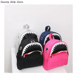 3D Cartoon Shark School Bag Girls Boys Backpack Shoulder Bag