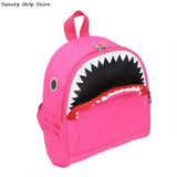 3D Cartoon Shark School Bag Girls Boys Backpack Shoulder Bag