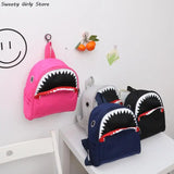 3D Cartoon Shark School Bag Girls Boys Backpack Shoulder Bag