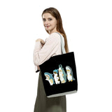Shark Suit Cartoon Print Animal Cat Print Market Women's Shoulder Bag