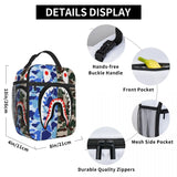 Shark Teeth Camo Insulated Lunch Bag - Camouflage Reusable Cooler