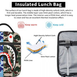 Shark Teeth Camo Insulated Lunch Bag - Camouflage Reusable Cooler