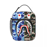 Shark Teeth Camo Insulated Lunch Bag - Camouflage Reusable Cooler