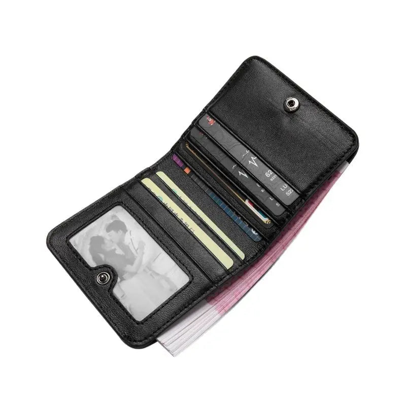 Sheepskin Braided Wallet Vertical Mini Thin Leather Purse Wallets Short Money