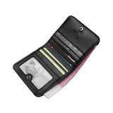 Sheepskin Braided Wallet Vertical Mini Thin Leather Purse Wallets Short Money