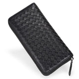 Sheepskin Knitting Leather RFID Purse Women Hasp Zipper Wallets