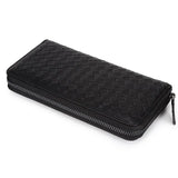 Sheepskin Knitting Leather RFID Purse Women Hasp Zipper Wallets