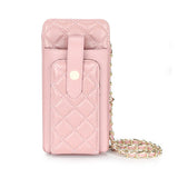Sheepskin Ringbone Mobile phone Bag crossbody Ladies shoulder bag