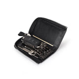 Sheepskin Woven Key Bag Leather Unisex Key Wallet Multifunction Keys Organizer