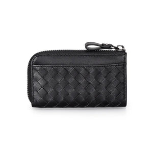 Sheepskin Woven Key Bag Leather Unisex Key Wallet Woman Keys Organizer