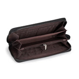 Sheepskin Woven Long Wallet Large Capacity Zipper Clutch P