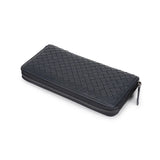 Sheepskin Woven Long Wallet Large Capacity Zipper Clutch P
