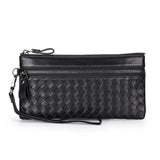 Sheepskin Woven Purse Cow Leather RFID Wallet