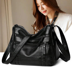 Sheepskin Grain Diagonal Cross Bag Youth Casual Ladies Large Shoulder Bag