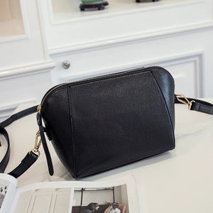 Shell Shoulder Bags Women Zipper PU Leather Cross-body Street Storage Bolsa