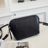 Shell Shoulder Bags Women Zipper PU Leather Cross-body Street Storage Bolsa