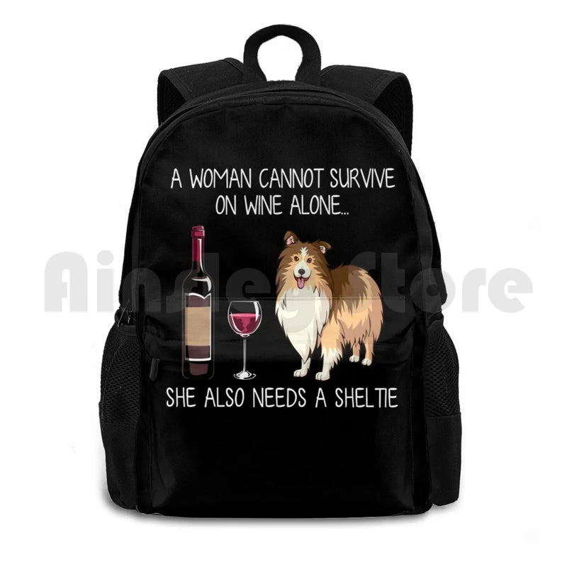 Sheltie Dog Outdoor Hiking Backpack
