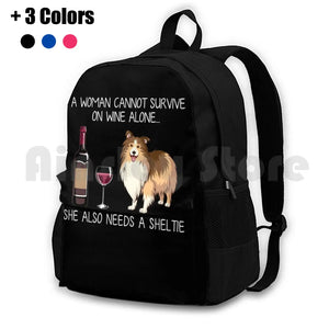 Sheltie Dog Outdoor Hiking Backpack
