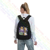 Shetland Sheepdog Purple Flower Large Capacity Backpack