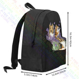Shetland Sheepdog Purple Flower Large Capacity Backpack