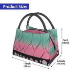 Shinobu Pattern Insulated Lunch Bag for Work Office Demon Slayer Cooler Women