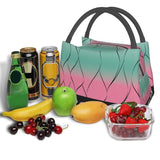 Shinobu Pattern Insulated Lunch Bag for Work Office Demon Slayer Cooler Women