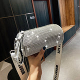 Diamonds Women's Barrel-shaped Shoulder Bag Evening Bags Crossbody Handbags