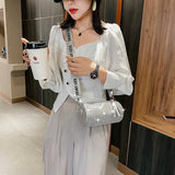 Diamonds Women's Barrel-shaped Shoulder Bag Evening Bags Crossbody Handbags