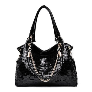 Sequins Women Handbags Chain Shoulder Bags for Women Leather KL715