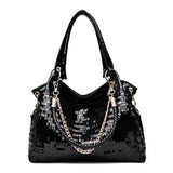Sequins Women Handbags Chain Shoulder Bags for Women Leather KL715