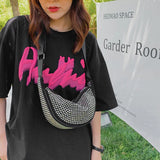 Canvas Crossbody Bag Women Casual Travel Chest Satchel Tote Summer Shoulder Pack