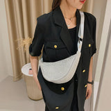 Canvas Crossbody Bag Women Casual Travel Chest Satchel Tote Summer Shoulder Pack