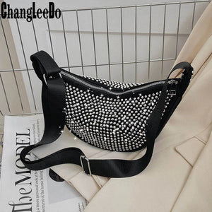 Canvas Crossbody Bag Women Casual Travel Chest Satchel Tote Summer Shoulder Pack