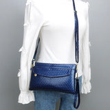 Women Crossbody Shoulder Bag PU Leather Wrist Strap Clutch Zip Long Wallet