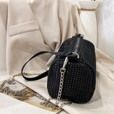 Crossbody Bag Women Chain Bag Diamond Sequin Lock Small Square