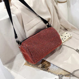 Crossbody Bag Women Chain Bag Diamond Sequin Lock Small Square