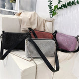 Crossbody Bag Women Chain Bag Diamond Sequin Lock Small Square