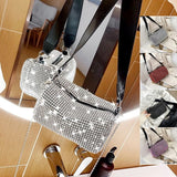 Crossbody Bag Women Chain Bag Diamond Sequin Lock Small Square