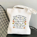 Anne of Green Gables World Tote Bag Women Harajuku Canvas Handbag