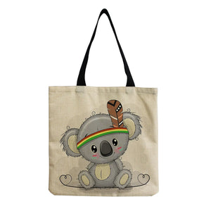 Koala Print Women's Shoulder Bag High Capacity Customizable Gift